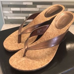 Style & co. Bronze wedge sandal.